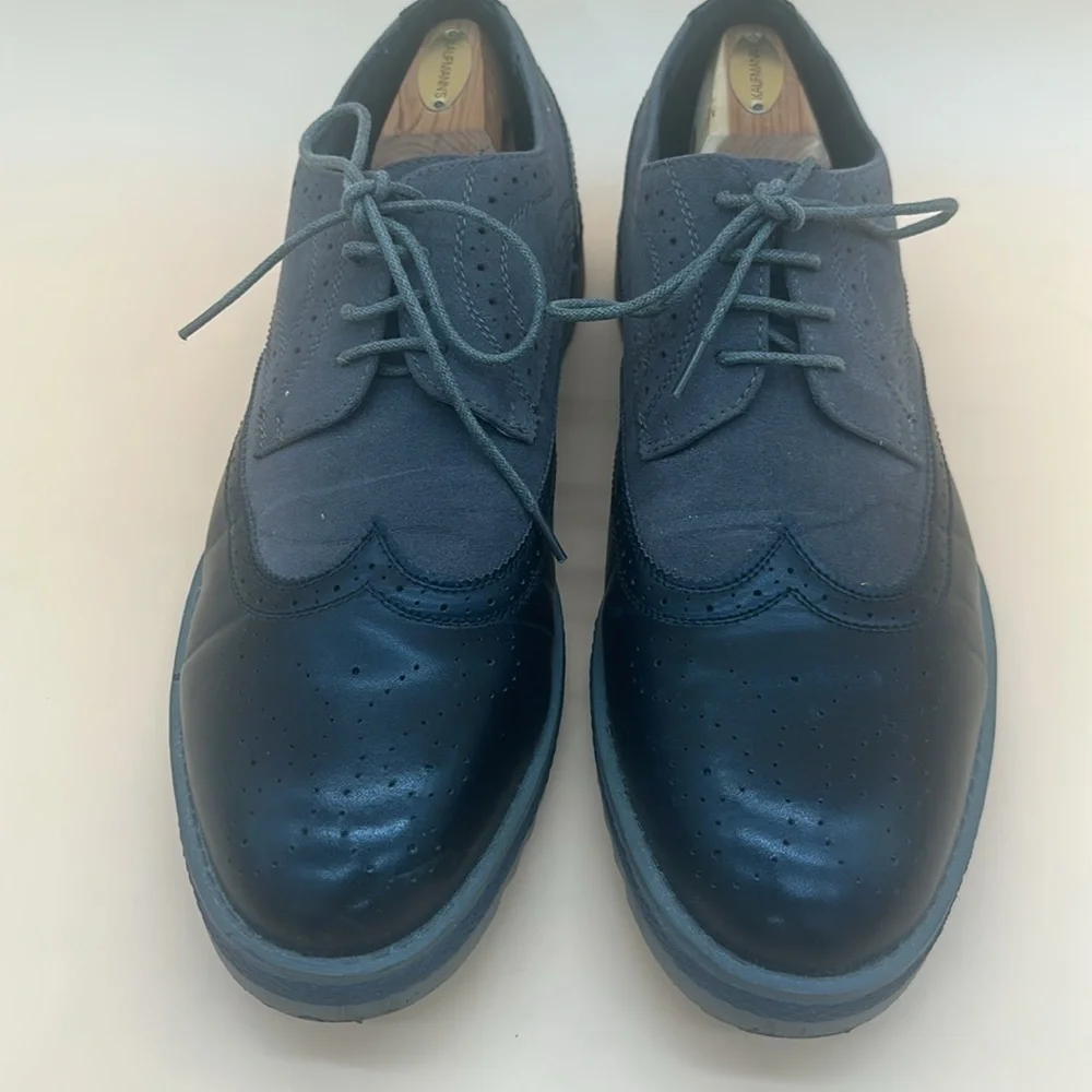 Alpine Swiss ALEC Mens Ripple Sole Wingtip Shoes Leather Lining & Insole - US 12